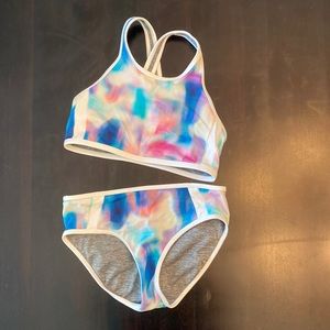 Athleta girls reversible swim suit size 12